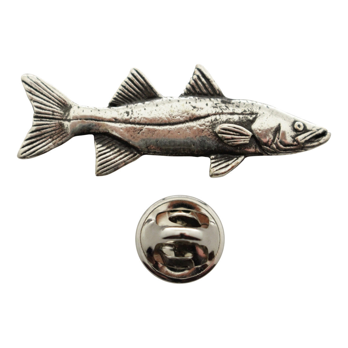 Snook Pin ~ Antiqued Pewter ~ Lapel Pin ~ Sarah's Treats & Treasures